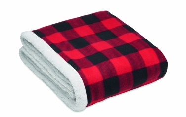 Logo trade business gift photo of: RPET sherpa fleece blanket
