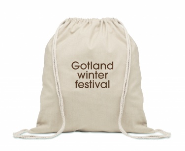 Logo trade corporate gift photo of: Recycled cotton drawstring bag