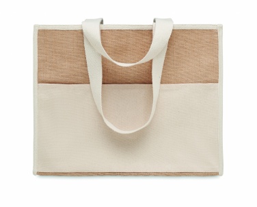 Logotrade promotional item image of: Jute and canvas cooler bag