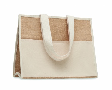 Logo trade promotional items picture of: Jute and canvas cooler bag