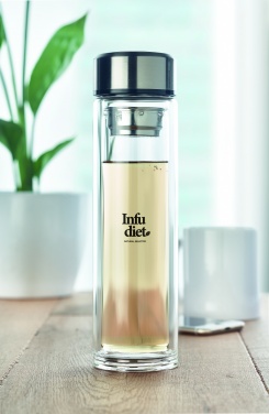 Logo trade promotional giveaways picture of: Bottle with touch thermometer