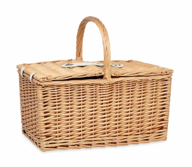 Logotrade promotional giveaway image of: Wicker picnic basket 4 people