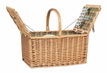 Logotrade promotional gifts photo of: Wicker picnic basket 4 people