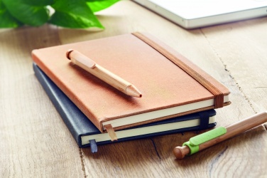 Logo trade promotional gift photo of: Recycled Leather A5 notebook