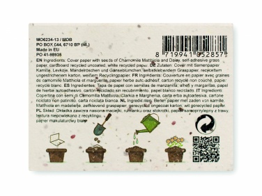 Logotrade promotional items photo of: Grass/seed paper memo pad
