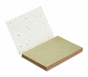 Logo trade corporate gift photo of: Grass/seed paper memo pad