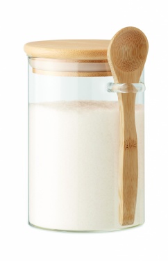 Logotrade promotional gift picture of: Glass jar with spoon 600 ml