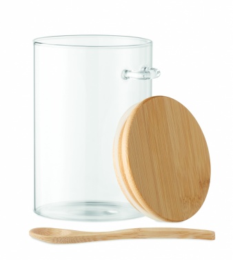 Logotrade corporate gift picture of: Glass jar with spoon 600 ml