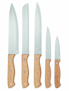 Logo trade business gift photo of: 5 piece knife set in base