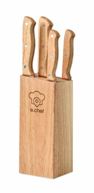 Logotrade promotional giveaway picture of: 5 piece knife set in base