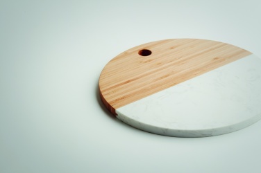 Logo trade promotional giveaway photo of: Marble/ bamboo serving board
