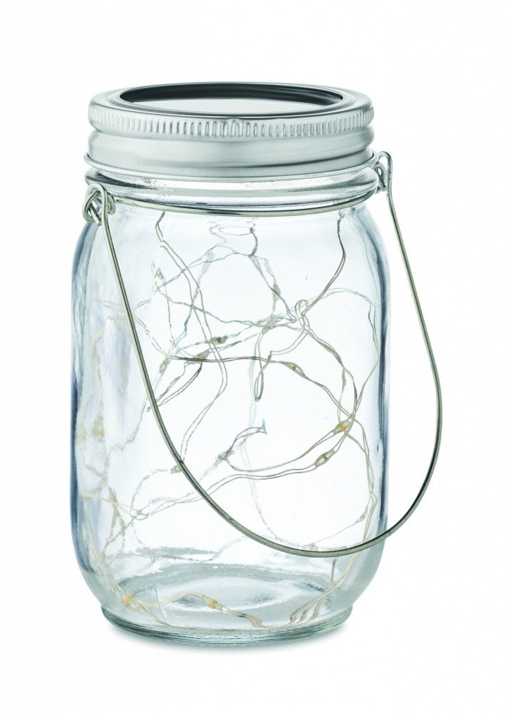 Logo trade corporate gifts picture of: Solar mason jar outdoor lamp
