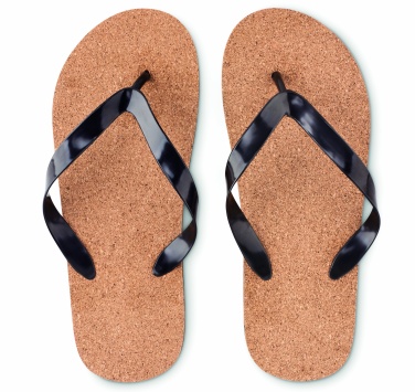 Logo trade promotional items image of: Cork beach slippers L
