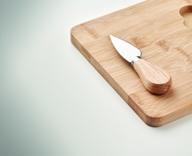 Logo trade promotional products image of: Cheese board set in bamboo Bremen