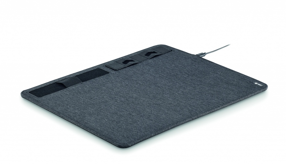 Logo trade promotional product photo of: RPET mouse mat charger 15W