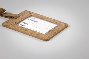 Logo trade advertising products image of: Cork luggage tag