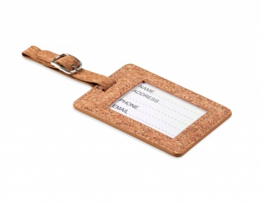 Logo trade promotional gift photo of: Cork luggage tag
