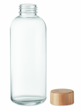 Logotrade promotional gift image of: Glass bottle 650ml bamboo lid