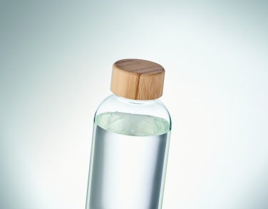 Logo trade corporate gifts picture of: Glass bottle 650ml bamboo lid