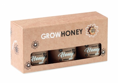 Logo trade promotional giveaways picture of: Set of 3 wildflower honey
