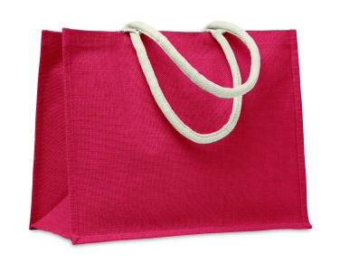Logo trade promotional merchandise picture of: Jute bag with cotton handle