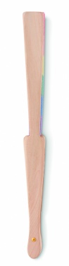 Logo trade corporate gift photo of: Rainbow wooden hand fan