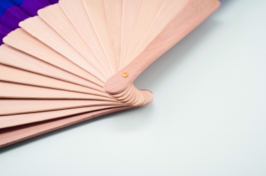 Logo trade corporate gift photo of: Rainbow wooden hand fan
