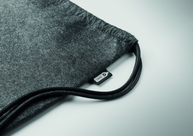 Logo trade promotional merchandise picture of: RPET felt drawstring bag