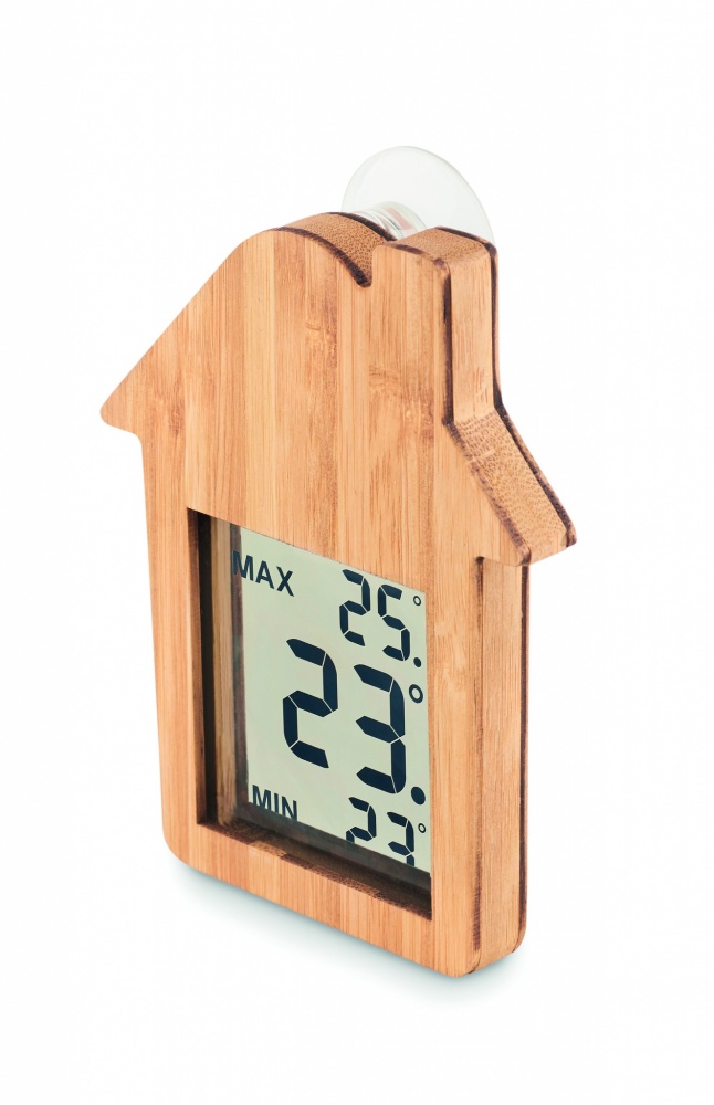 Logo trade promotional gifts picture of: Bamboo weather station HISA