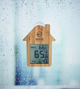 Logo trade promotional gifts image of: Bamboo weather station HISA
