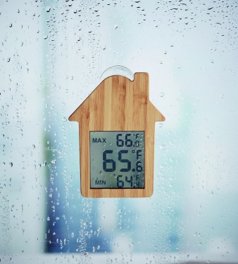 Logo trade promotional items image of: Bamboo weather station HISA