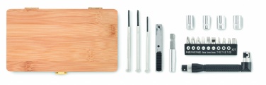 Logotrade promotional item image of: 21 pcs tool set in bamboo case