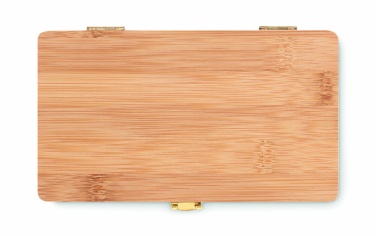 Logo trade promotional giveaways image of: 21 pcs tool set in bamboo case