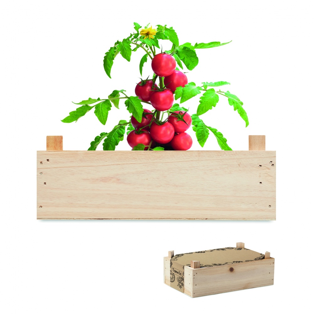 Logotrade business gifts photo of: Tomato kit in wooden crate