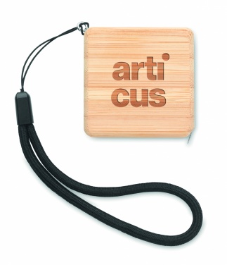 Logotrade advertising products photo of: Measuring tape in bamboo 1m
