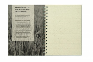 Logotrade corporate gift picture of: A5 grass notebook 80 lined