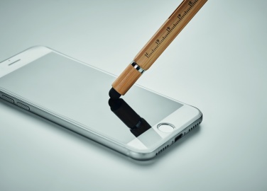 Logotrade advertising products photo of: Spirit level pen in bamboo
