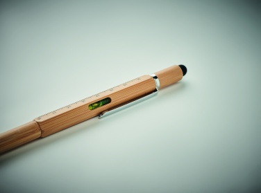 Logotrade advertising product picture of: Spirit level pen in bamboo