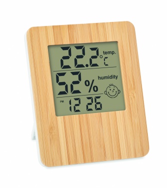 Logotrade promotional item picture of: Bamboo weather station