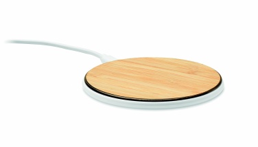 Logotrade promotional products photo of: Bamboo wireless charger 10W