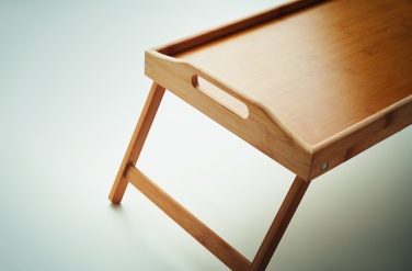 Logo trade business gifts image of: Foldable bamboo tray