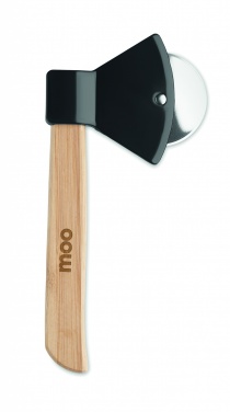 Logo trade corporate gifts image of: Pizza cutter bamboo handle