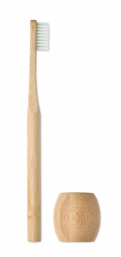 Logotrade promotional product image of: Bamboo tooth brush with stand