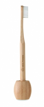 Logotrade advertising products photo of: Bamboo tooth brush with stand