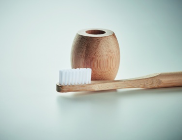Logotrade promotional item image of: Bamboo tooth brush with stand