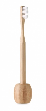 Logotrade promotional giveaway image of: Bamboo tooth brush with stand