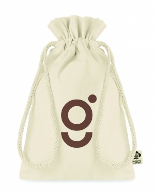 Logo trade corporate gifts image of: Small organic cotton gift bag
