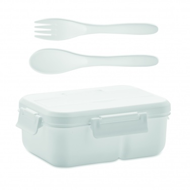 Logo trade promotional products image of: Lunch box with cutlery in PP