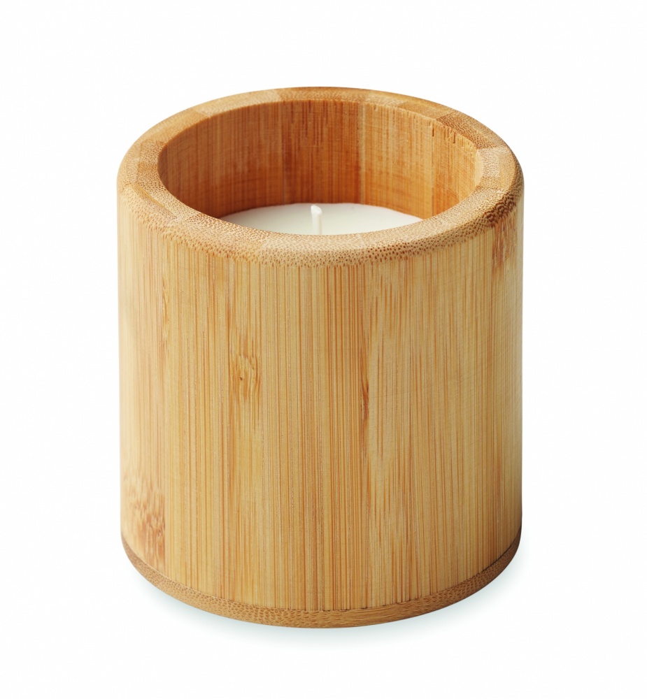 Logo trade promotional merchandise photo of: Plant based wax candle 160 gr