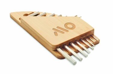 Logo trade promotional item photo of: Hex key set in bamboo